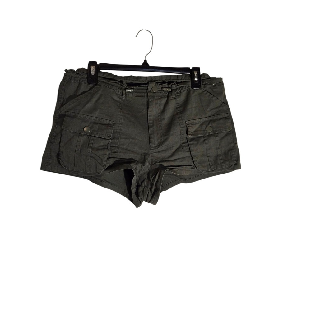 Aeropostale Womens Low Rise Cargo Shorty Olive Green Utility Shorts